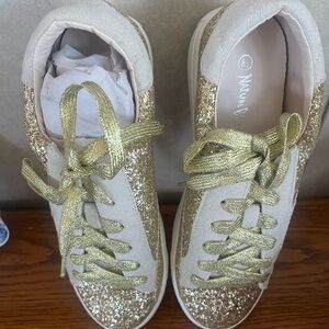 Gold Glitter Sneakers